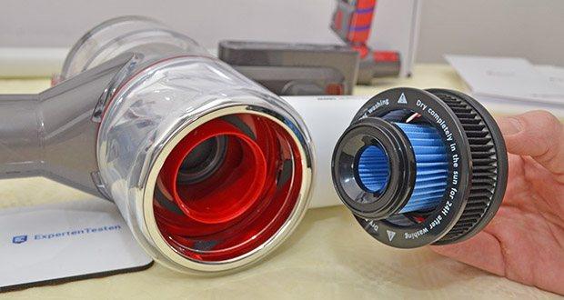 Redroad Lite Akku Staubsauger V17 im Test - Doppelschichtfilter HEPA kann bis zu 99,99% von Feinstaub und Partikeln reinigen