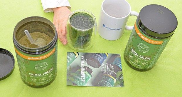 Primal Harvest Primal Greens Superfood-Pulver im Test - ein rein natürliches, gut lösliches Superfood-Pulver für eine verbesserte Verdauung, Immunität, Gewichtskontrolle, allgemeine Leistungsfähigkeit & mehr Energie