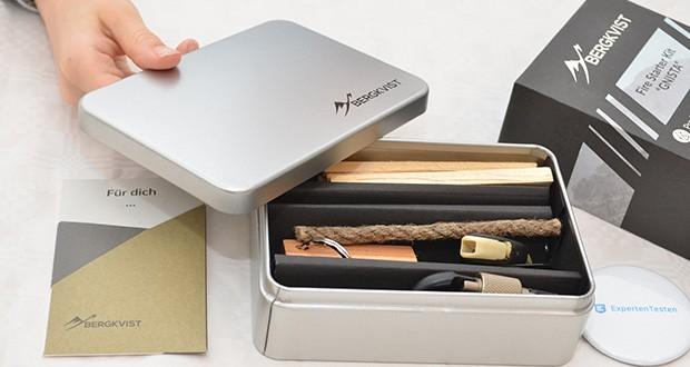 BERGKVIST Feuerstahl Survival Set GNISTA im Test - 17-teilige Feuerstahl Set