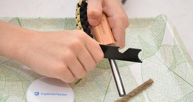 BERGKVIST Feuerstahl Survival Set GNISTA im Test - der Feuerstab aus Magnesium plus Funken-Schaber aus Stahl funktioniert bei jedem Wetter