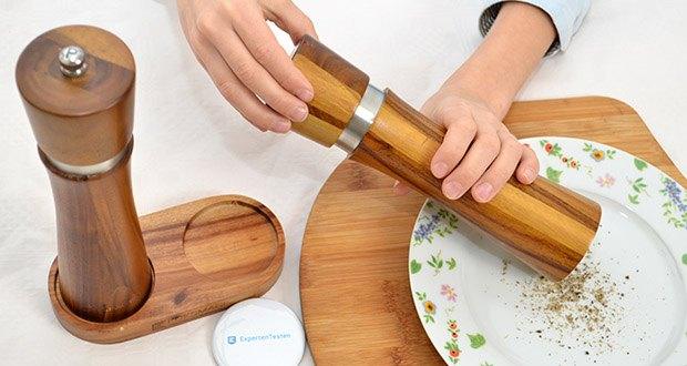 KÖKSMAGI Salz und Pfeffermühle Holz AGNETA im Test - wenig Kraftaufwand nötig