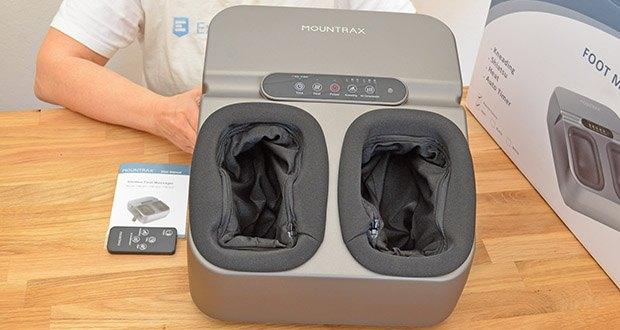 MOUNTRAX Elektrisches FuĂmassagegerät im Test - ausgestattet mit zwei unabhängigen RollkĂśpfen mit mehreren ergonomischen kleinen MassagekĂśpfen