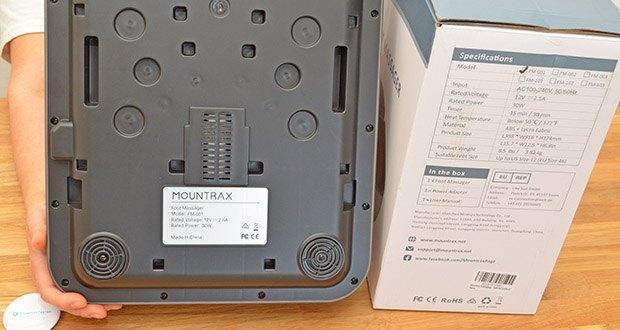 MOUNTRAX Elektrisches FuĂmassagegerät im Test - automatische Abschaltung nach 15 oder 30 Minuten