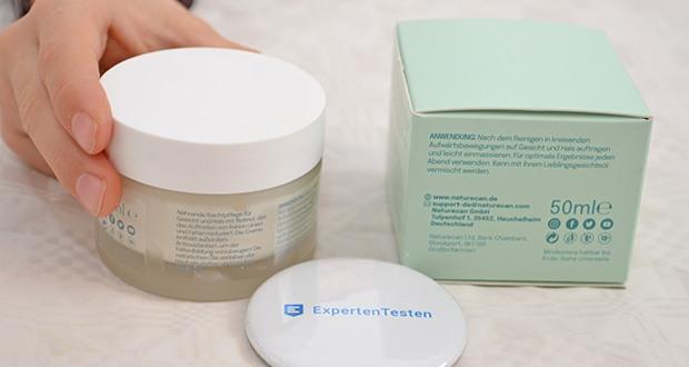 Naturecan Anti-Aging CBD Nachtcreme mit Retinol im Test - 100 % vegan und GMO-frei