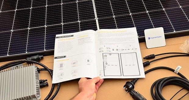 Solakon Balkonkraftwerk 600W im Test - Solarmodule Leistung: 410 W pro Modul; Zellentyp: Monokristallin; Zellenzahl: 120