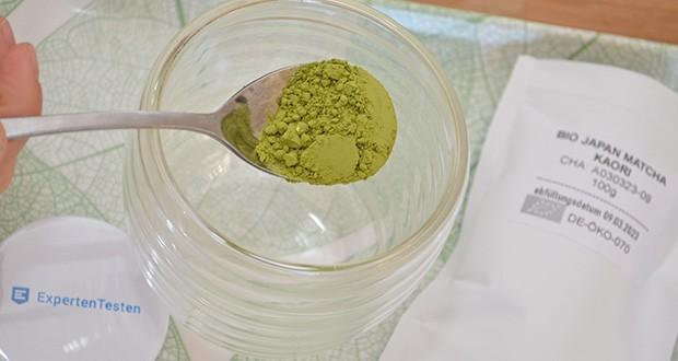 Matchatto Bio Japan Matcha Pur Tee Kaori im Test - eine hohe Konzentration Catechine als Antioxidantien wie EGCG (Epigallocatechingallat)