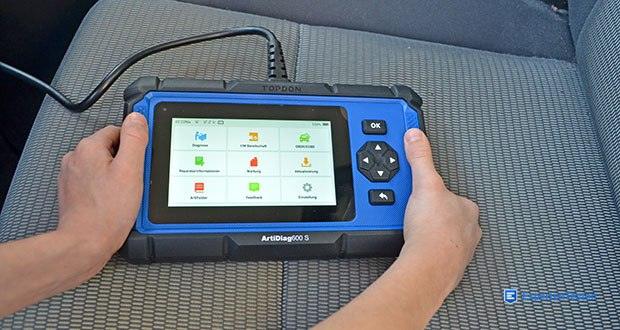 Topdon Artidiag 600S OBD2 Diagnosegerät im Test - mit 8 häufig verwendeten Reset-Funktionen zur Wiederherstellung der Fahrzeugleistung: Öl-Reset, Bremsen-Reset, SAS-Reset, BMS-Reset, ABS-Entlüftung, DPF-Regeneration, TPMS-Reset und Drosselklappenanpassung