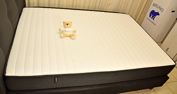 Bruno Matratze 140x200cm im Test - 7-Zonen-Matratze aus BrunoX®-Spezialschaum aus Polyurethan, 45 kg/m³ Raumgewicht und hochelastischen Mikro-Taschenfedern