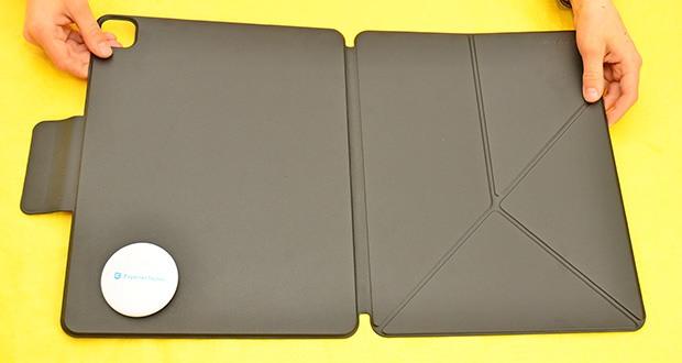 PITAKA Hülle für iPad Pro 12.9 Zoll im Test - die dreieckige Struktur sorgt dafür, dass Ihr iPad in keiner Position wackelt