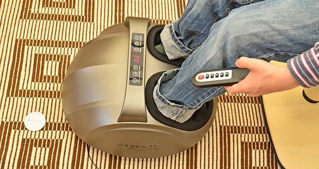 OrthoHands-Fuà Massagegerät von OrthoMechanik im Test - kombiniere Massagemodi, Massagedauer, Intensität, Wärme und Vibration nach Belieben mit inkl. Fernbedienung