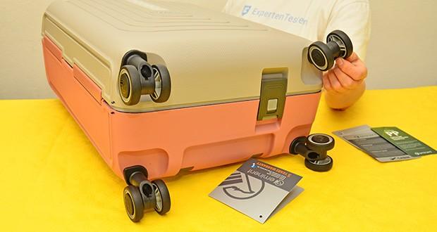 Eminent Koffer Vertica Kabinengröße im Test - 4 doppelte Spinner-Räder, 360° drehbar