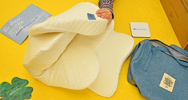 Glückstoff Orthopädisches Kissen im Test - patentierter Air-Flow-Effekt