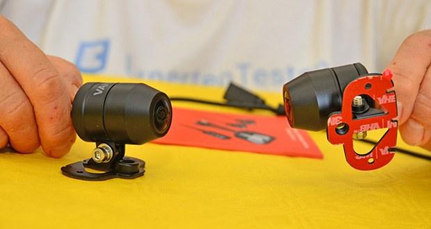 Vantrue Motorrad Dashcam F1 im Test - zeichnet gleichzeitig Vorder- und Rückseite mit 2160P+1080P/30FPS auf, was ein hervorragendes Bild Qualität liefert
