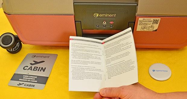 Eminent Koffer Vertica Kabinengröße im Test - entspricht den IATA-Anforderungen und das Check-in-Gepäck erfüllt die 158-cm-Regel für die meisten Fluggesellschaften in Europa