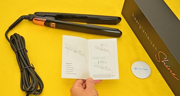 KU2 Cosmetics Glätteisen Shine im Test - Professionelle Kabellänge