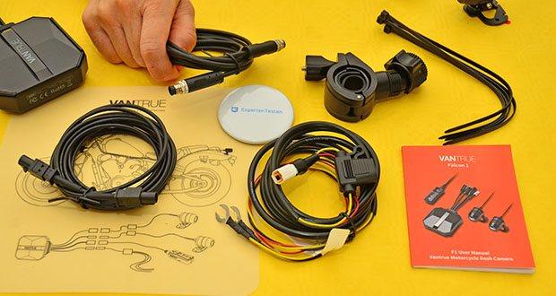 Vantrue Motorrad Dashcam F1 im Test - dank des Zwei-in-Eins-Videos können Sie die Clips vorher und nachher gleichzeitig sehen