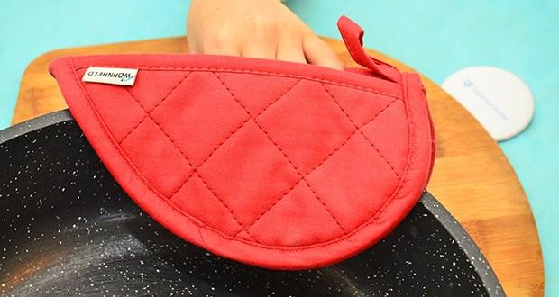 WOHNHELD Topflappen-Set herzförmig im Test - extrem hitzebeständig - 250°