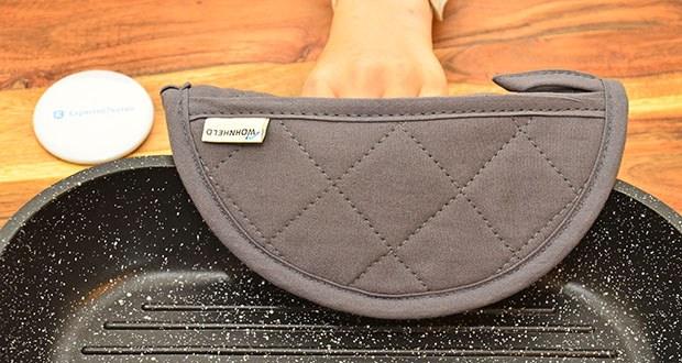 WOHNHELD Topflappen-Set rundförmig im Test - schützt zuverlässig vor Hitze beim Kochen, Backen oder Grillen
