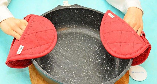 WOHNHELD Topflappen-Set herzförmig im Test - bieten 100% Sicherheit bei heißen Gegenständen