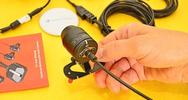 Vantrue Motorrad Dashcam F1 im Test - Frontkamera: 4k mit Sony StarVis 8M Sensor + WDR