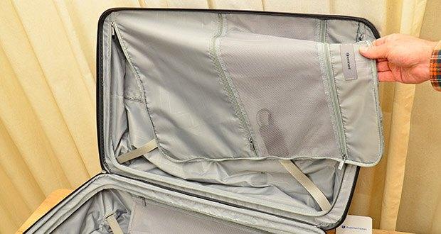 Eminent Kapstadt Erweitbar Koffer Größe L im Test - ein kleines Seitenfach für kleinere Gegenstände