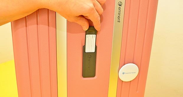 Eminent Koffer Vertica Kabinengröße im Test - inklusive Adressanhänger auf der Rückseite