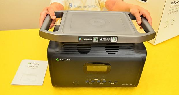 Growatt Infinity 1300 tragbare Powerstation im Test - Kompaktes und tragbares Design