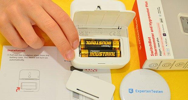 SwitchBot Meter Plus Thermo-Hygrometer Set im Test - 2 AAA Batterien erforderlich (2 Jahre Batterielebensdauer)