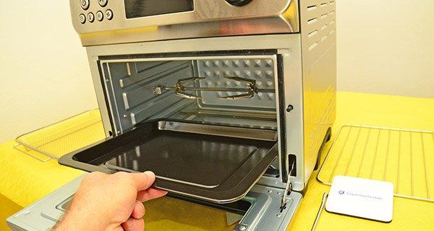 HYSapientia Heißluft Backofen im Test - Energieeffizient: Verwendet 1800 Watt Leistung für schnelles Erhitzen