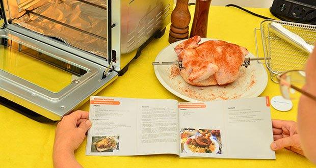 HYSapientia Heißluft Backofen im Test - Einfache Rezepte: Kommt mit Rezepten auf Deutsch