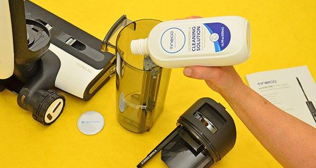 Tineco Floor One S7 Pro kabelloser Nass- und Trockensauger im Test - Unterbrechungsfreie Reinigung: Größere Tanks ermöglichen die Reinigung größerer Flächen ohne Unterbrechung