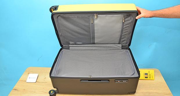 LEVEL8 Koffer Voyageur Collection Koffer 26 Zoll im Test - Innenraum Netz-Taschenteiler