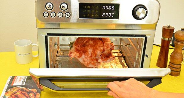 HYSapientia Heißluft Backofen im Test - Erhöhte Sicherheit: Doppelschichtige isolierende Glas und schützender breiter Griff