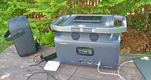 Growatt Infinity 1300 tragbare Powerstation im Test - Hohe Batteriekapazität von 1382Wh