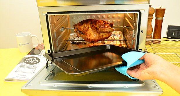 HYSapientia Heißluft Backofen im Test - Hohe Kapazität: Mit seinem Fassungsvermögen von 24 Litern kann Backofen auf einmal große Mahlzeiten kochen