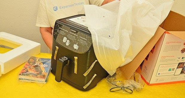 Cosori 5,5-Liter Heißluftfritteuse im Test - Geringer Platzbedarf (39.8T x 29.9B x 32.1H cm)