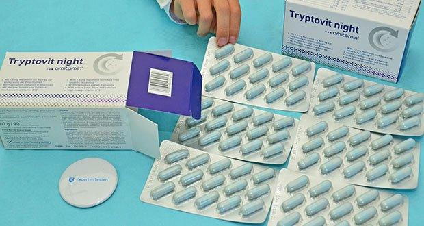 amitamin Tryptovit night im Test - Kann bei regelmäßiger Einnahme den Schlaf-Wach-Rhythmus verbessern