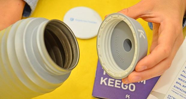 Trinkflasche Test KEEGO Elastisches Titan Sport Trinklasche 500ml silver im Test - Schutz vor Plastik: Gewährleistet Reinheit des Wassers