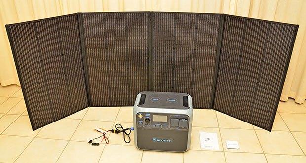 BLUETTI AC200P Solaranlage mit PV350 Stromgenerator Solar-Kit im Test - Kann bis zu 13 Geräte gleichzeitig aufladen