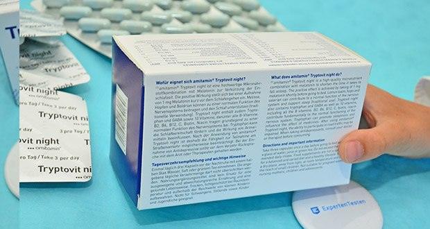 amitamin Tryptovit night im Test - Produkt entwickelt von deutschen Ernährungsmedizinern