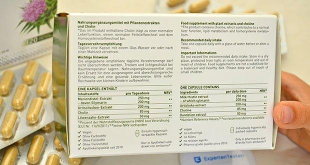 amitamin Leber & Mariendistel Komplex im Test - Beinhaltet wertvollen Löwenzahn- und Artischocken-Extrakt