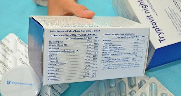 amitamin Tryptovit night im Test - Hochwertige pflanzliche Aminosäuren und Vitamine