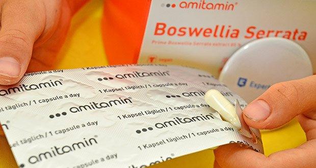 amitamin Boswellia Serrata im Test - Optimale Dosierung von 500 mg pro Kapsel
