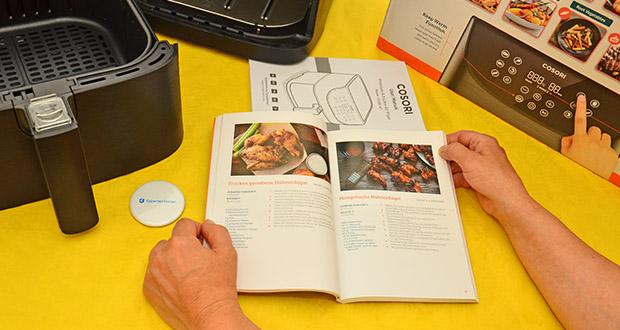 Cosori 5,5-Liter Heißluftfritteuse im Test - Inklusive 100 Rezepte auf Deutsch