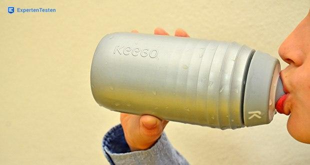 Trinkflasche Test KEEGO Elastisches Titan Sport Trinklasche 500ml silver im Test - Quetschbar: Ermöglicht schnelles, einhändiges Trinken