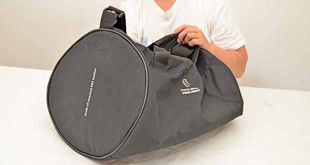 The Global Project Recycelte Reisetasche im Test - Stabile Formgebung