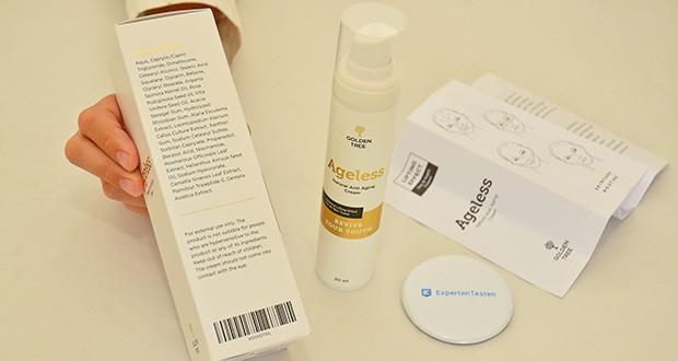 Golden Tree Ageless Antifaltencreme im Test - Enthält patentierte, wirkungsvolle Inhaltsstoffe
