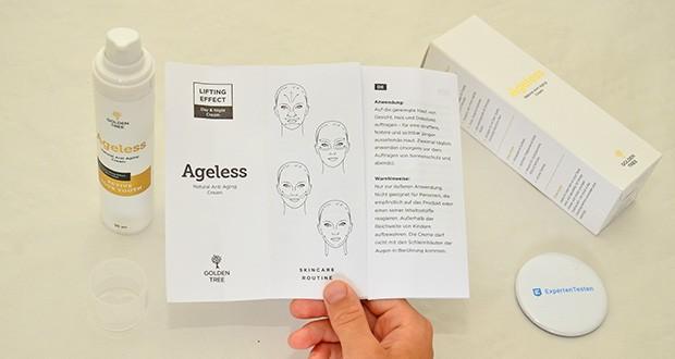 Golden Tree Ageless Antifaltencreme im Test - UnterstĂĽtzt die Kollagen- und Elastinproduktion
