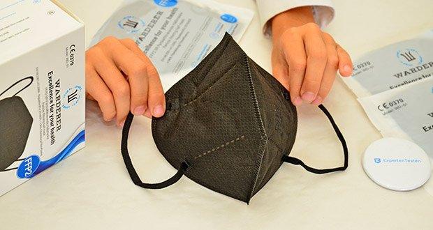 W WARDERER Premium FFP2 Maske Schwarz im Test - Hochwertige Verarbeitung