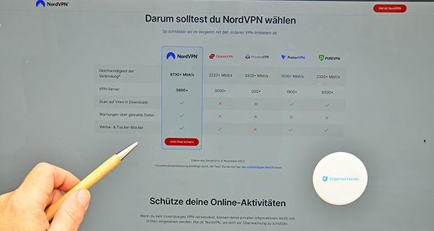 NordVPN im Test - Hochgeschwindigkeitsverbindung (6730+ Mbit/s)